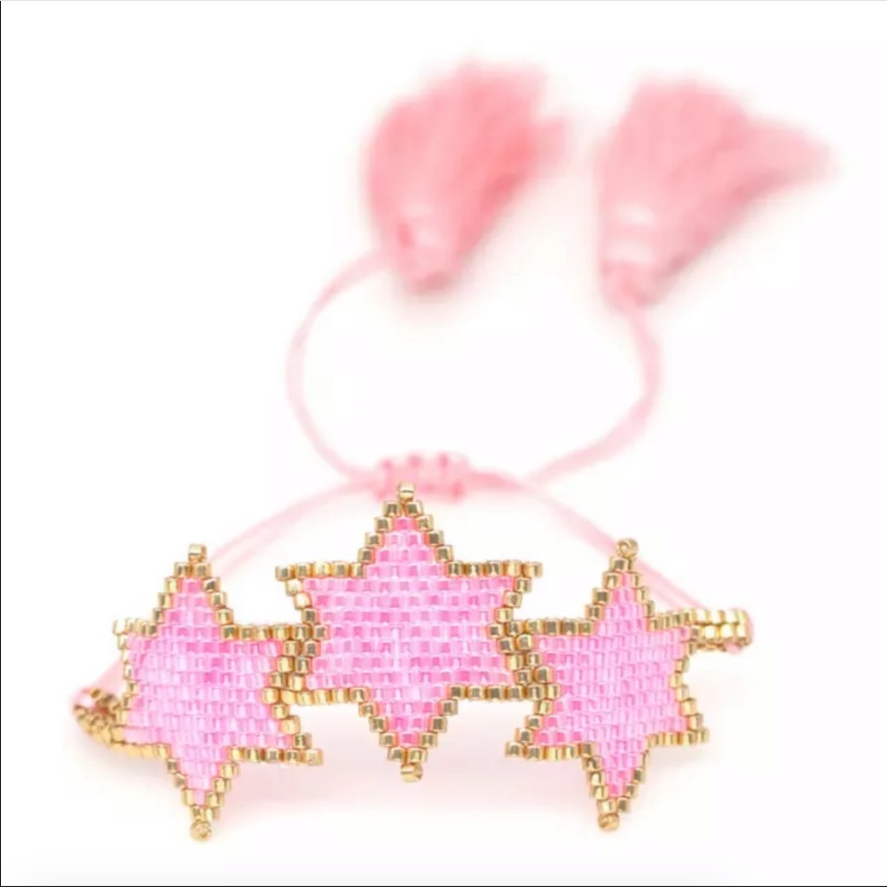 Miyuki beaded adjustable star bracelet